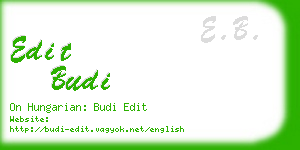 edit budi business card